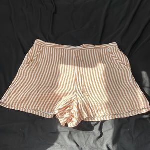 High-Waisted Striped Shorts